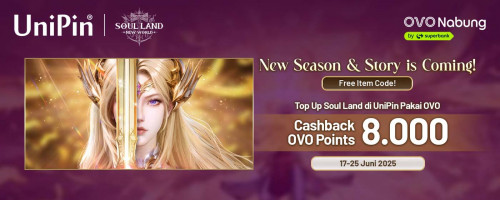 Top Up Soul Land Pakai OVO dan Dapatkan Cashback 8Rb OVO Points!